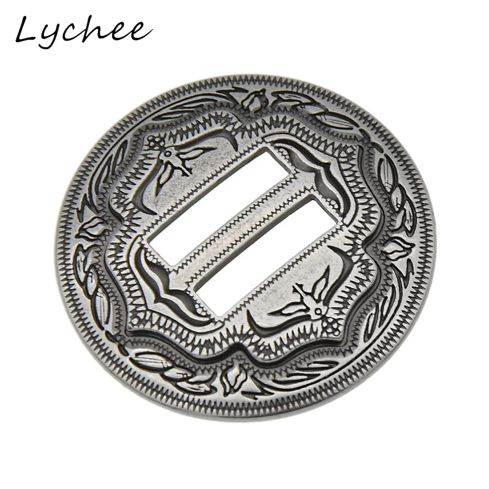 Lychee 3 шт. металлические круглые Западная шлицевая скоба с кнопками для одежды