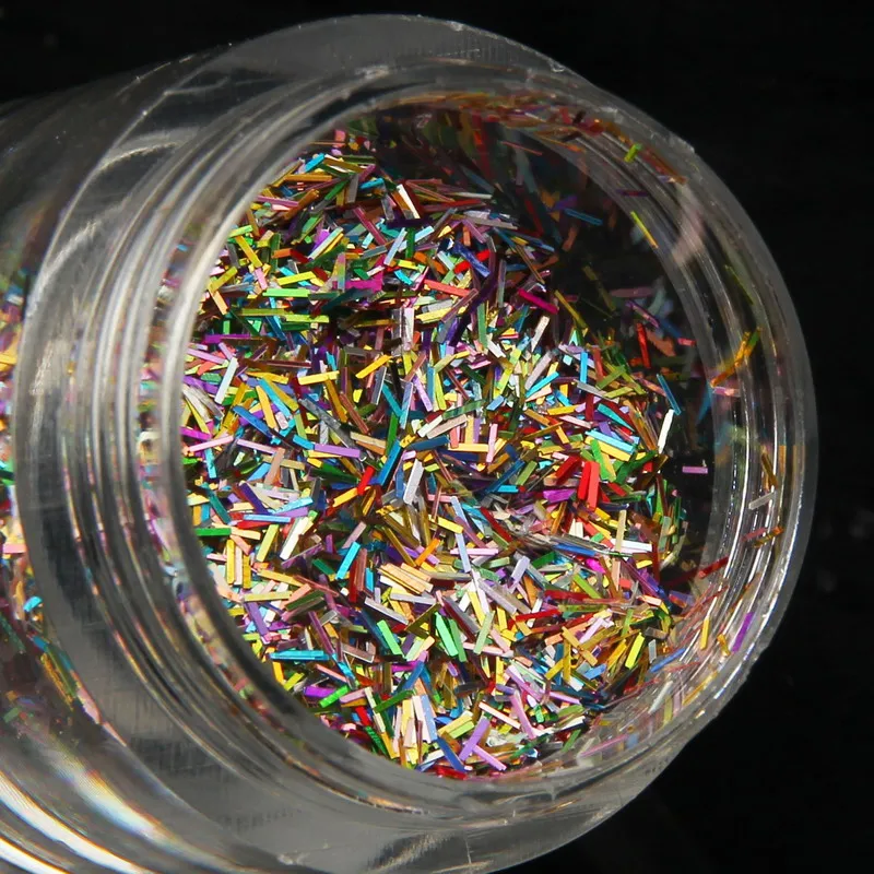 5 г Голографический лазерный маникюр ногтей Блеск пыли Советы украшения формы