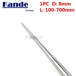 1pc d: 8mm 3D printer rod shaft d:8mm l:100-600mm linear shaft chrome plated rod shaft CNC parts Kande