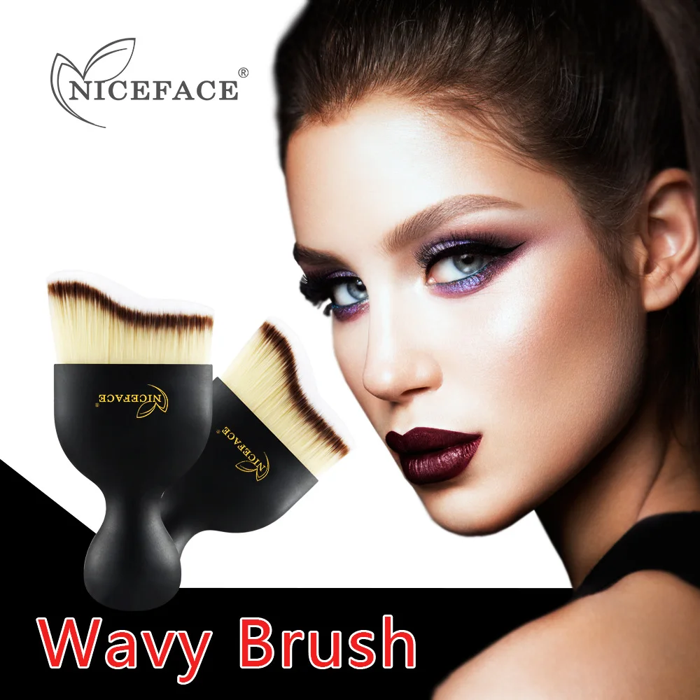 NICEFACE кисть 1 шт. кисти для контура основы макияжа S Форма волна искусственная