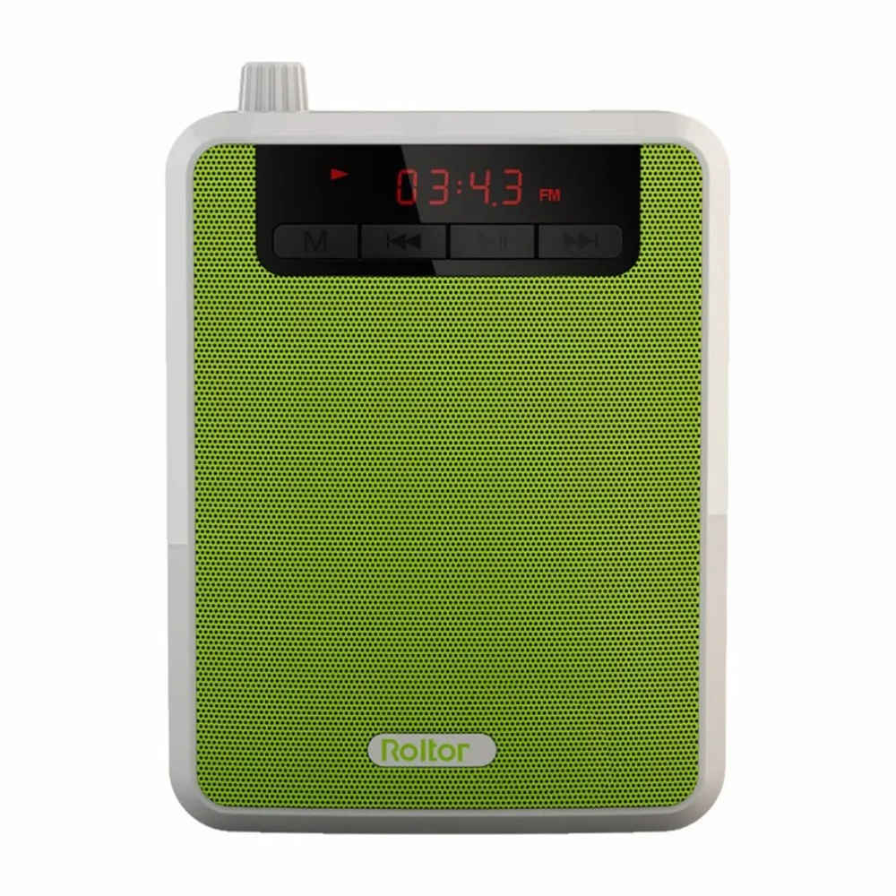 Портативный усилитель звука Rolton зажим для поясной ленты с FM TF MP3 Powerbank