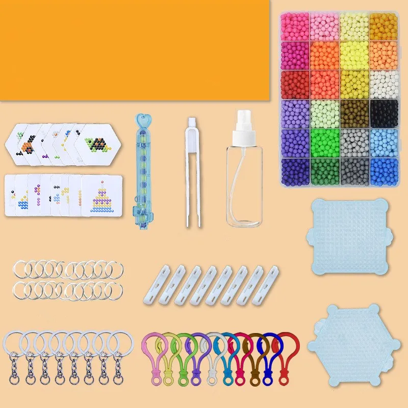 3000 шт DIY волшебные Аква формы в виде животного ручной работы 3D бусы головоломка новые детские развивающие Аква игрушки для детей восполнение чары бобы