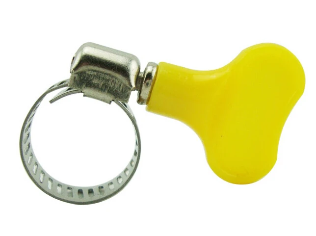 6 pieces/lot Stainless Steel butterfly Hose Clamp Homebrew Pipe Fit 16mm O.D ~ 25mm Tube Plastic Handle | Дом и сад