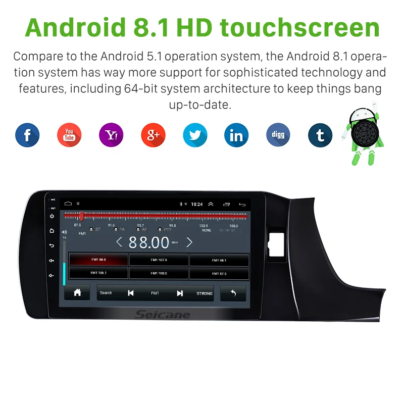 Seicane 2din для HONDA Amaze RHD 2018-2019 Android 8 1 сенсорный экран 9 дюймов GPS стерео AUX WIFI Поддержка