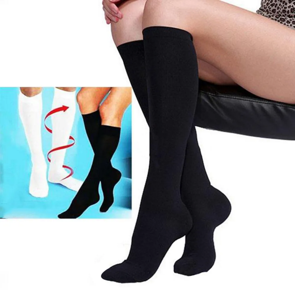 Унисекс удобные чудо Анти усталость Compression Long Stogkings нейлон Slim Fit формирование