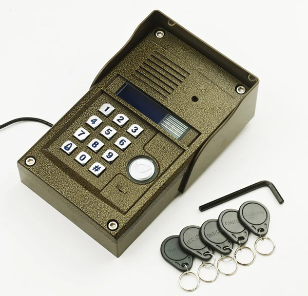 Простая установка аудиодомофон для 8 дюймовой квартиры TM oudoor panel ID card & пароль Unlock