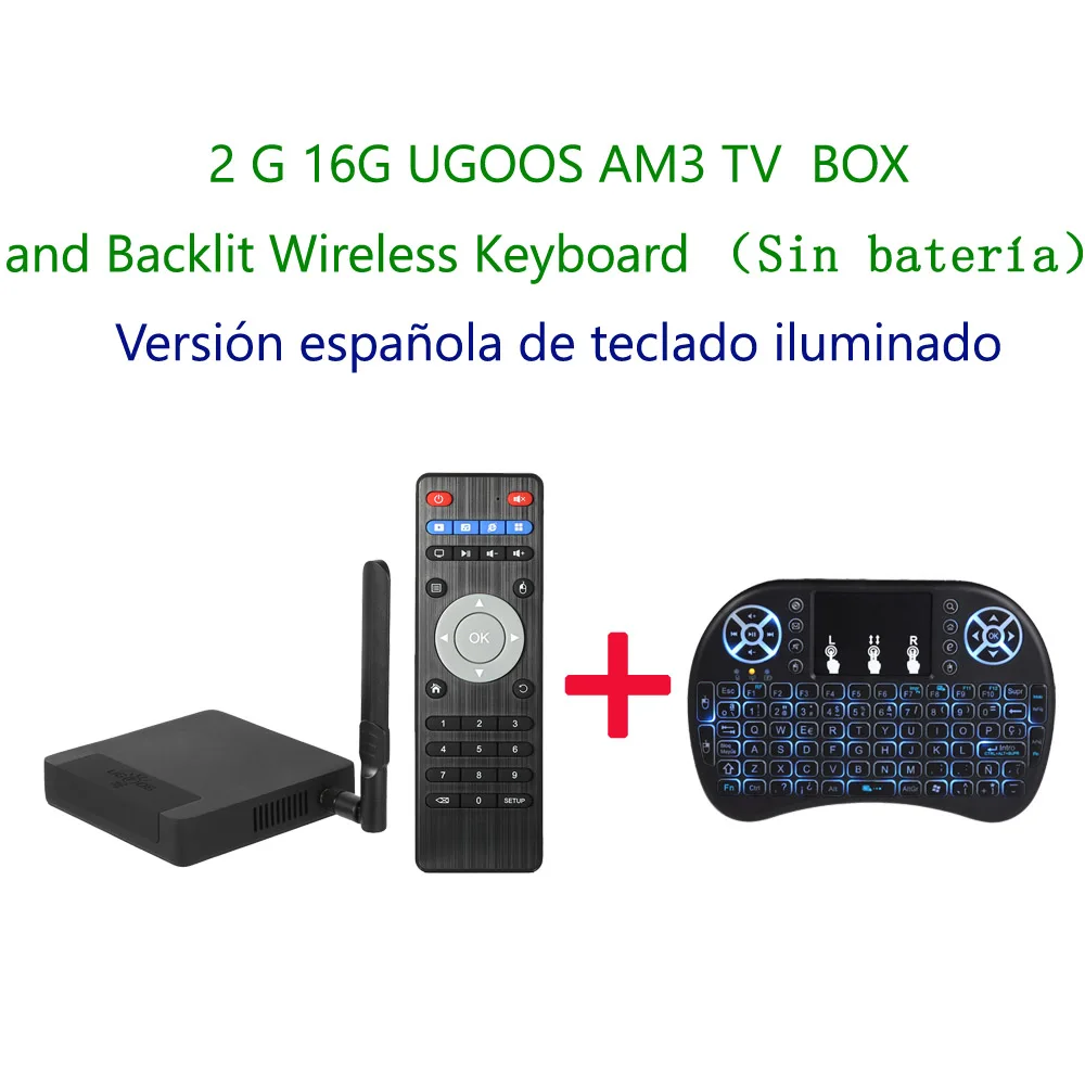 UGOOS AM3 Смарт Android 7,1 ТВ Box Amlogic S912 VP9 H.265 UHD 4K 2 ГБ/16 ГБ мини ПК, Wi-Fi и LAN DLNA Miracast HD Media Player - Цвет: Белый