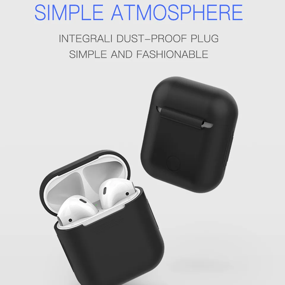 Противоударный силиконовый чехол s для Apple Airpods, водонепроницаемый чехол для Airpods, чехол для Air Pods, простой наушник, анти-осенний чехол s
