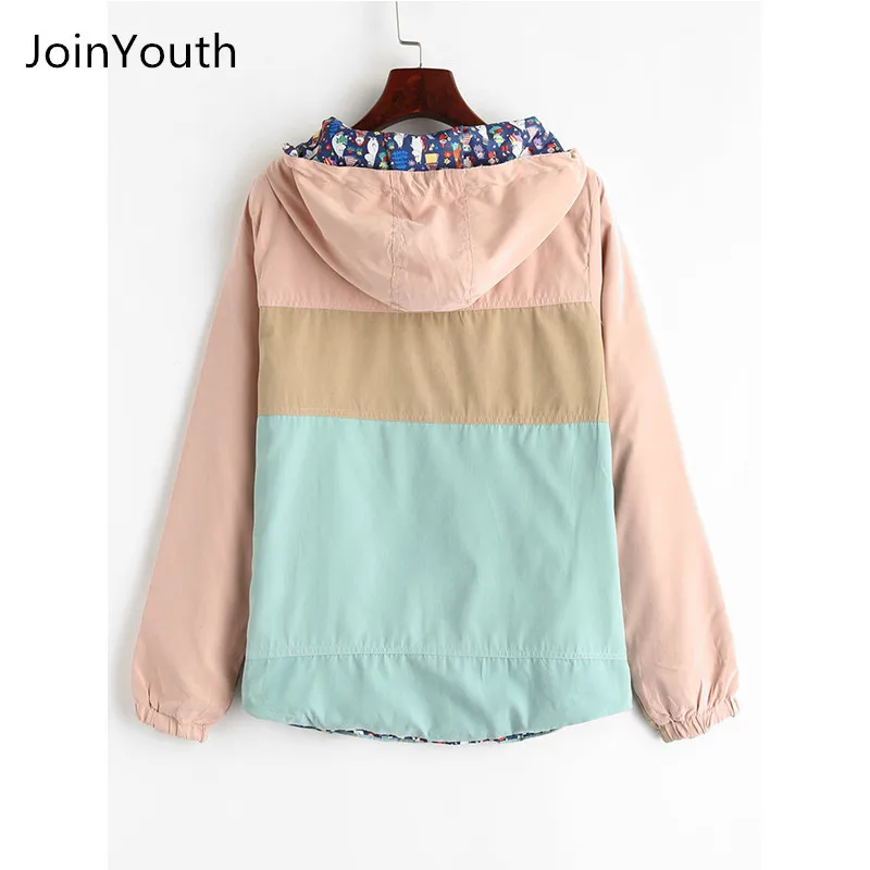 Женская двусторонняя куртка с капюшоном JoinYouth | одежда