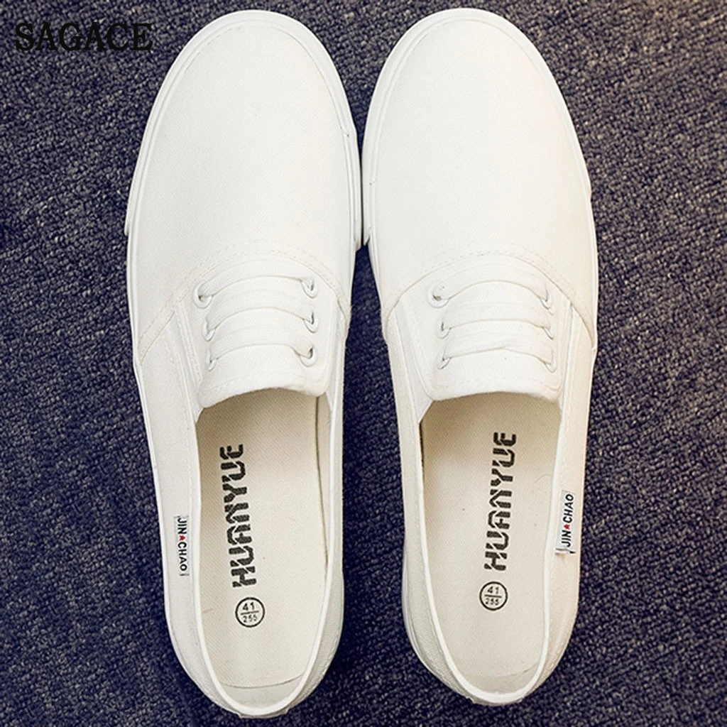 SAGACE/классические женские и мужские однотонные парусиновые туфли Повседневные