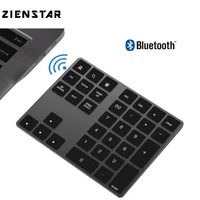zienstar bluetooth numeric keypad portable wireless 34 key external number pads for computer laptop macbook android tablet