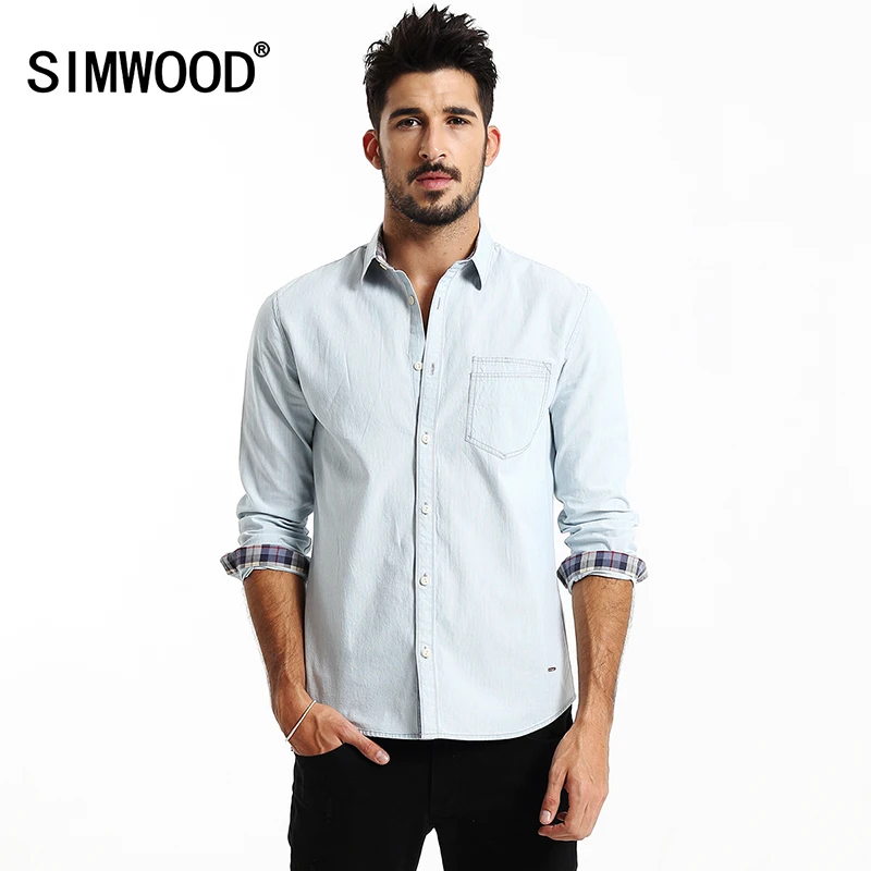 2019 Новое поступление Simwood Для мужчин Костюмы рубашка в полоску с длинными