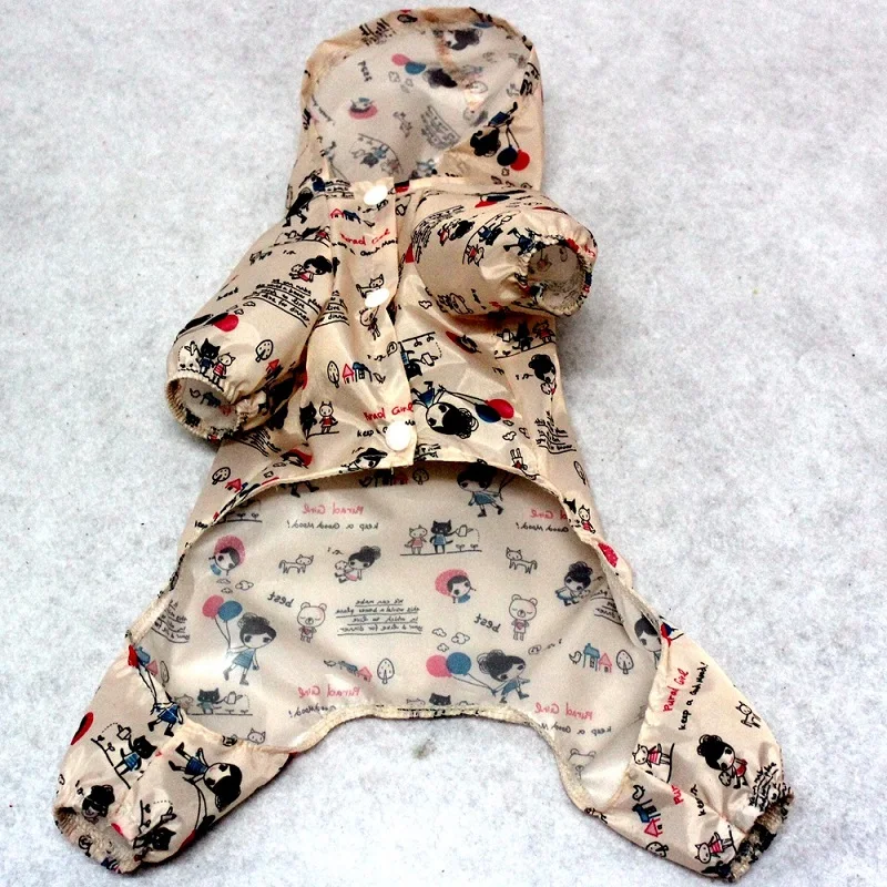 Милая одежда для маленьких собак с рисунком маленькой девочки дождевик