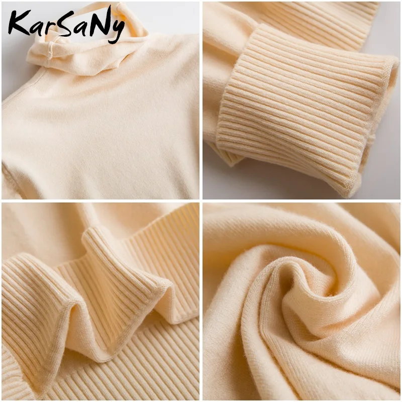 Winter Cashmere Sweater Women Wool Pullover Women's White Turtleneck Soft For Woman Sweaters | Женская одежда