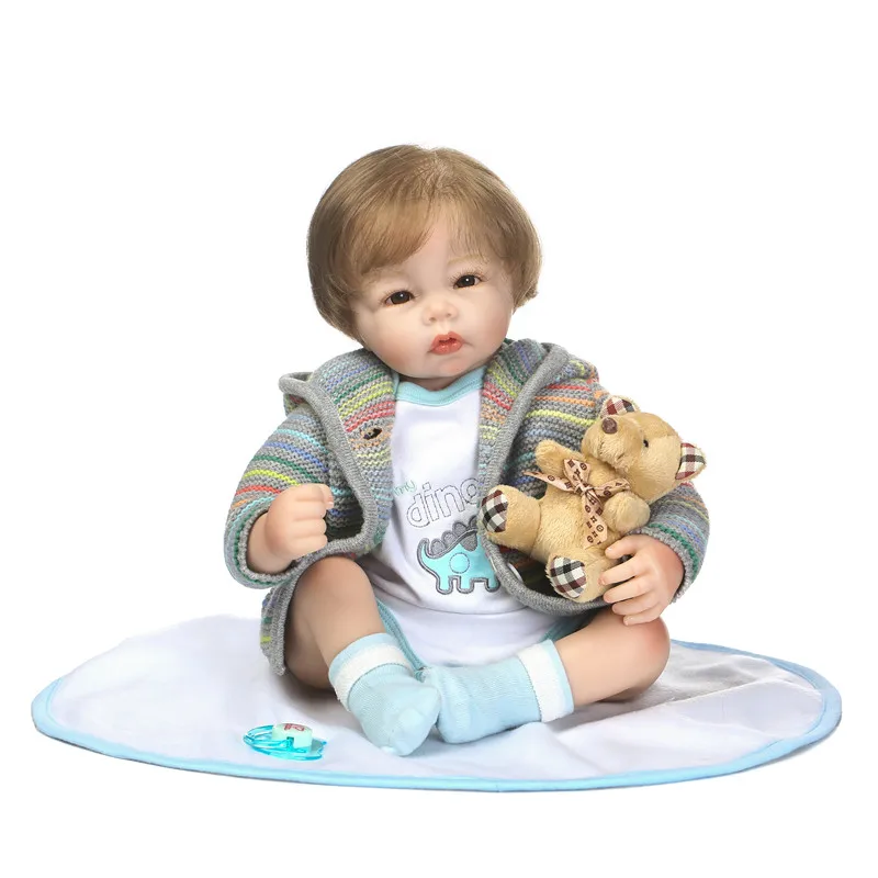 Настоящие новорожденные младенцы NPK силиконовая кукла reborn boy 20 &quot50 см мягкое