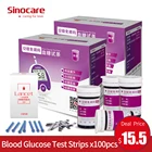Sinocare Sannuo 100 тест-полоски для определения уровня глюкозы в крови 100 ланцетов для Anwen без кодирования измеритель уровня глюкозы в крови тест на диабет er