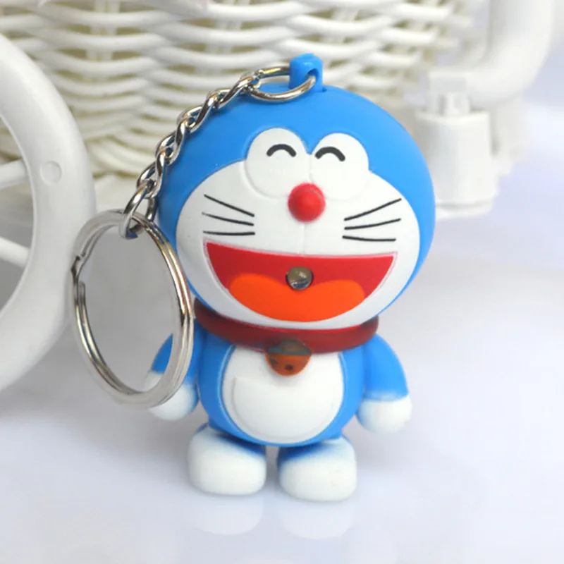 Мультяшные фигурки Doraemon игрушка со светодиодной подсветкой кукла брелоки