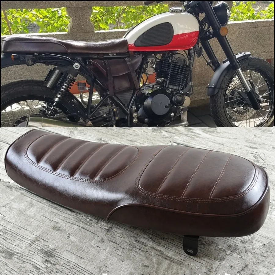 Универсальное винтажное седло для Кафе Racer Hump 63 см Suzuk GS Yamah XJ Honda CB| |