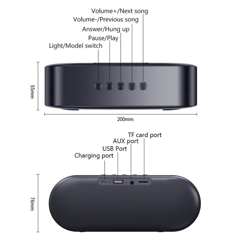 Bluetooth 5 0 динамик портативные беспроводные стереоколонки Hi Fi громкий открытый