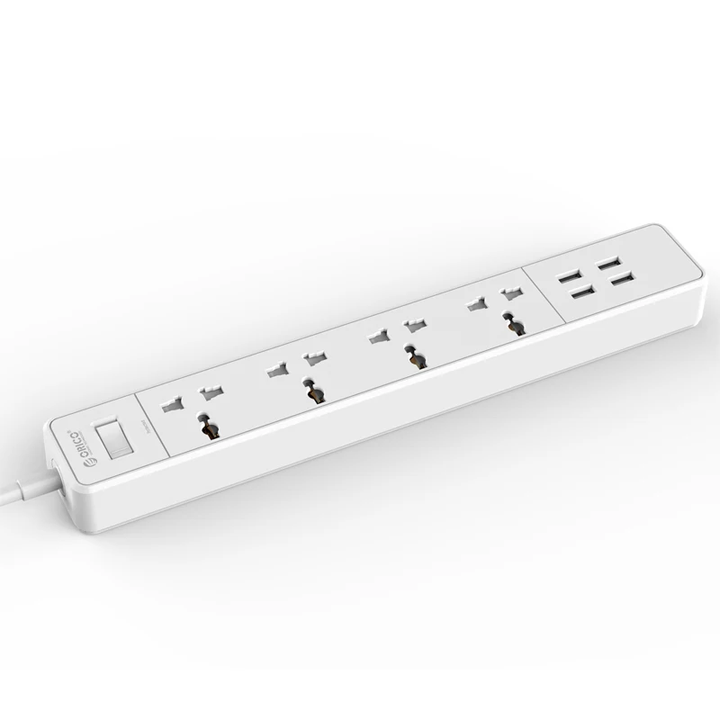 Универсальный сетевой фильтр ORICO OSC для дома и офиса с 4 USB зарядными устройствами 4 универсальных разъема переменного тока - Цвет: Белый
