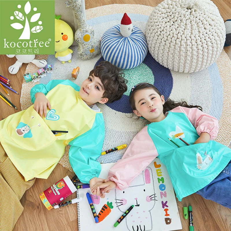 Детский фартук Kocotree мультяшный детский нагрудник слюнявчик водонепроницаемый с