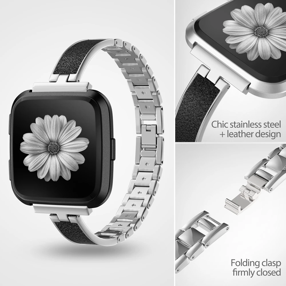 Металлический браслет из нержавеющей стали, ремешок для Fitbit Versa, женский тонкий ремешок, сменные браслеты для Versa Lite, специальное издание
