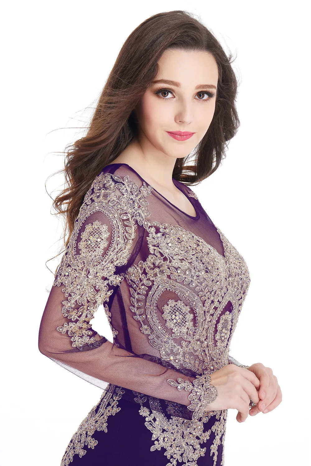 Сексуальные Иллюзионные Дешевые Бордовые Платья Для Девушек В Форме Русалки С