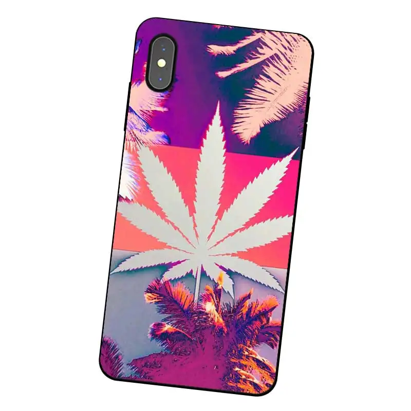 N252 Art Smoke Weed Black Silicone Case Cover For Apple iPhone 11 Pro XR XS Max X 8 7 6 6S Plus 5 5S SE