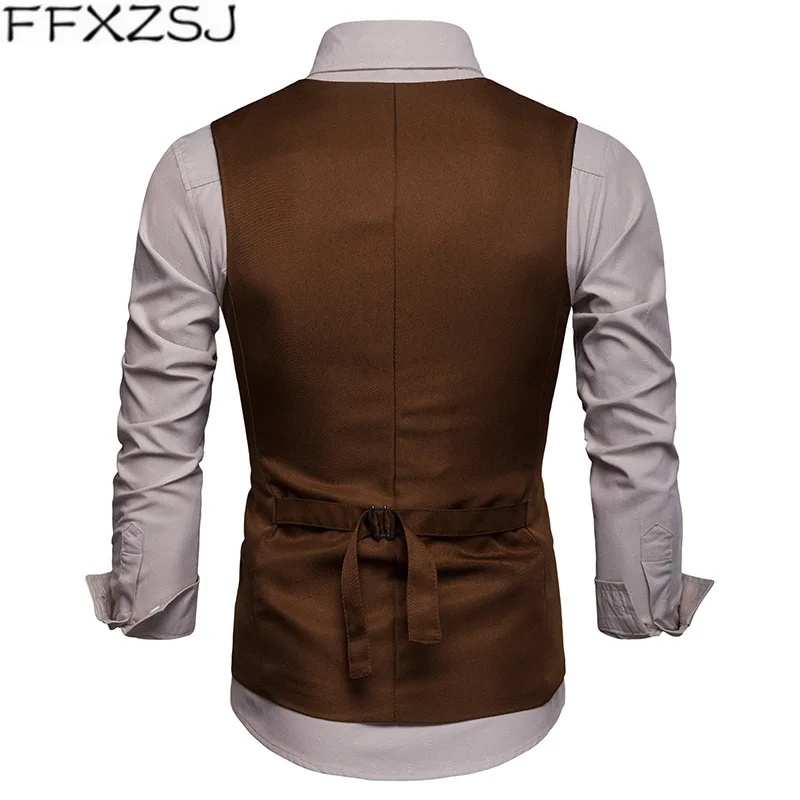 FFXZSJ Brand 2019 Europe edition men's accessories match nightclub suit waistcoat vest men slim | Мужская одежда
