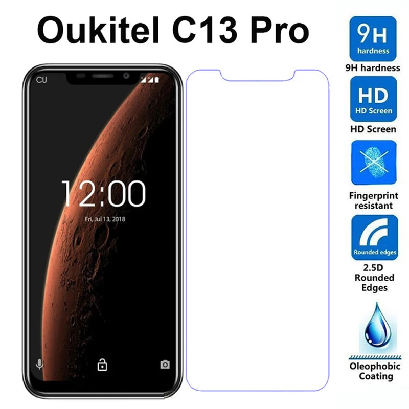 2 шт. закаленное стекло для Oukitel C13 профессиональная защитная пленка
