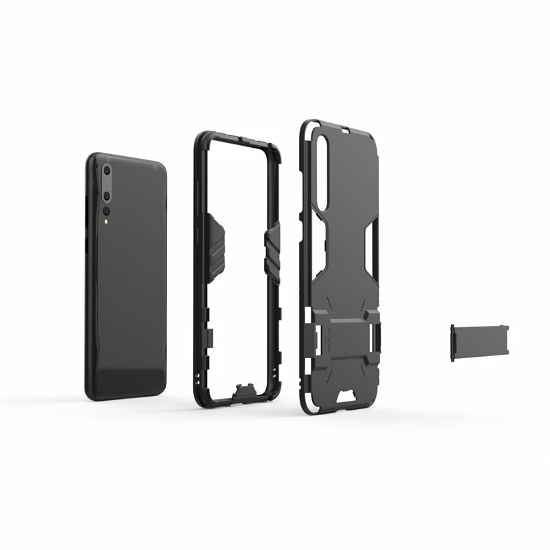 10 шт Бронированный ТПУ + ПК чехол для Huawei P30 P20 Pro Lite Mate 20X10 Nova 5 5i Y9 Y7 2019 ударопрочный 2