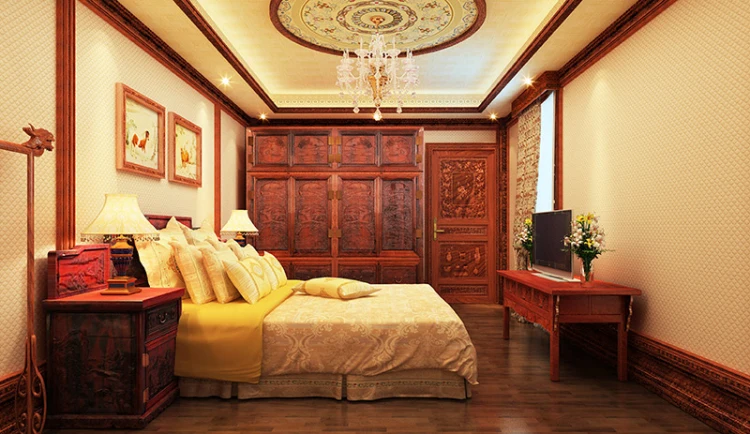 Новый классический антикварный шкаф из розового дерева в китайском стиле