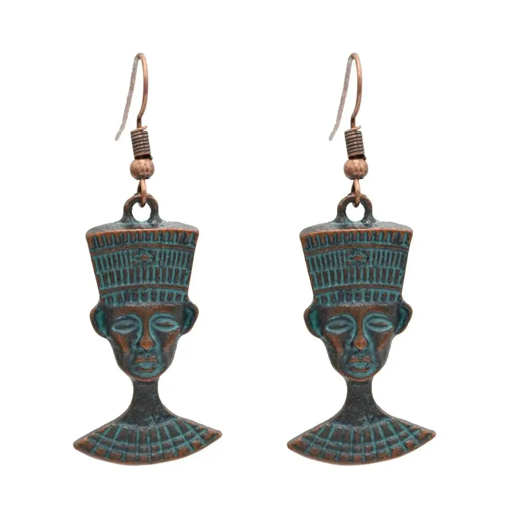 

Indian Antique Bronze Earrings Jhumka Head Earrings Jewelry Egypt Tribal Folk Gypsy Middle East Thailand Hippie Boho Wind