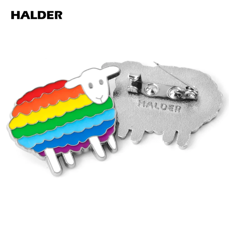 Halder модные радужные овечки маленькие ягненки пышные Облака цветок броши Нагрудный значок покрытый эмалью одежда значок для рюкзака украшения из джинсы