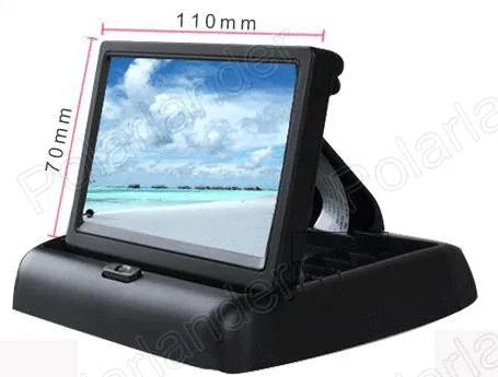 for Camera DVD supports two ways of video input reverse priority 4.3 inch Foldable TFT Color LCD car Monitor display | Автомобили и