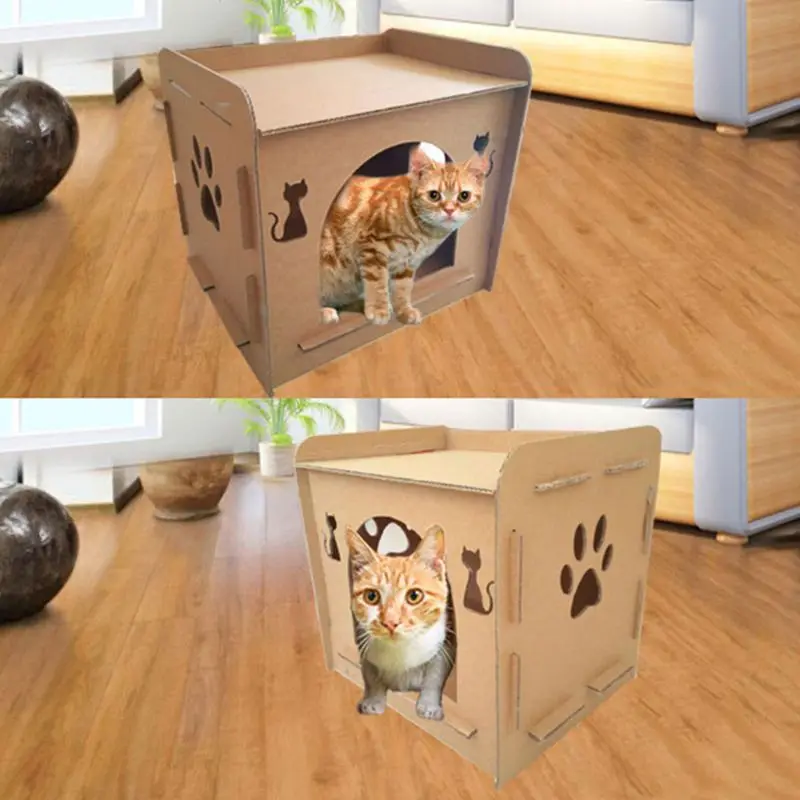 Когтеточка для домашних животных котенок домик кошек Лежанка сна игрушка