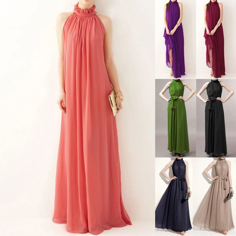 Женское элегантное вечернее платье макси для свадебной вечеринки модное без