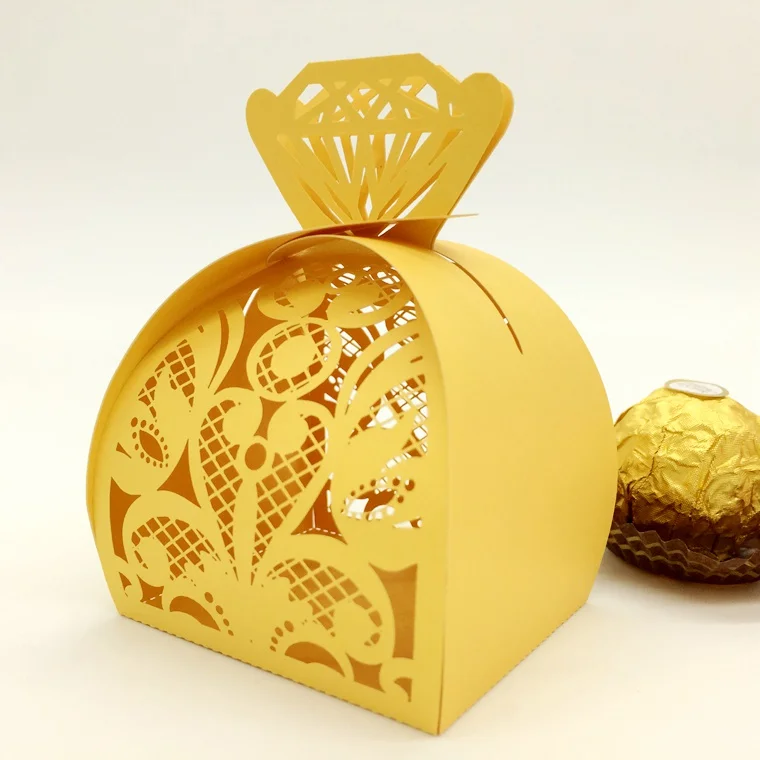 100 шт. коробки для конфет с лентой | Дом и сад