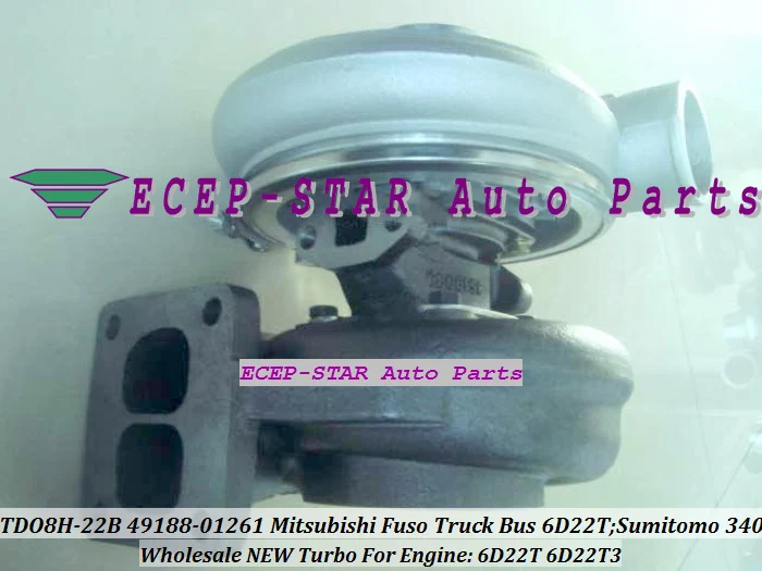 Турбокомпрессор TD08H TDO8H-22B 49188-01261 Для Mitsubishi Fuso Truck Bus 6D22T для SUMITOMO 340 различные 6D22T3 |
