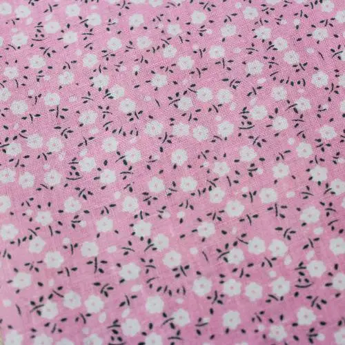 1 piece 150*50cm Pink with White Small Flowers 100% Cotton Printed Fabric Tilda Cloth Children Patchwork Quilting Tissue PB008 | Дом и сад