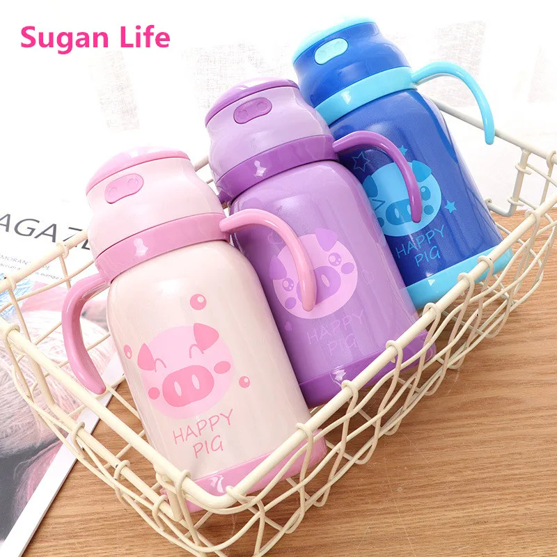 Герметичная пластиковая чашка Sugan Life для детей детская ручка с соломинкой