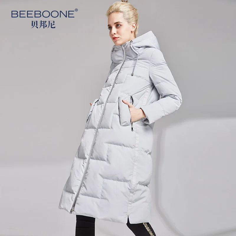 Женский длинный пуховик BEEBOONE теплый зимний 2018|Женские пуховики| |