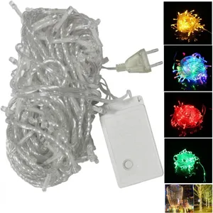СВЕТОДИОДНЫЕ гирлянды, креативные, 4 режима, водонепроницаемые, 100 светодиодов, праздничное освещение гирлянда, 9 видов цветов, Рождественские огни для вечеринки, уличное украшение