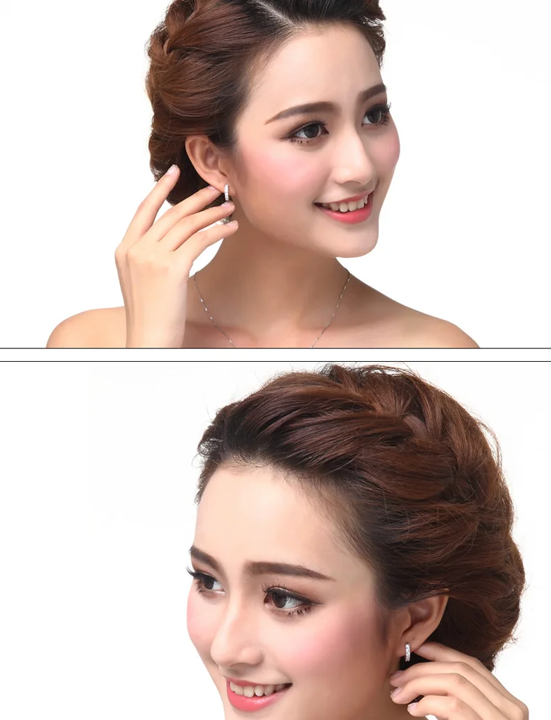 Маленькие милые серьги-кольца MuseRose для женщин, круглая Петля из стерлингового серебра 925 пробы, циркониевые серьги для девочек, подарок на свадьбу