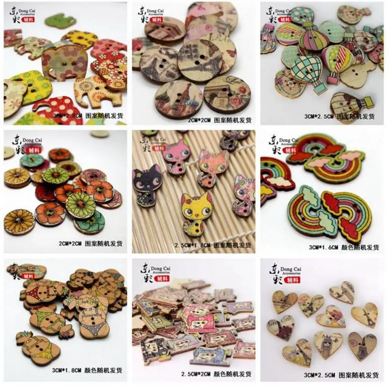 20 шт. фотообои с двумя отверстиями|2 hole wooden buttons|craft scrapbookwooden buttons |