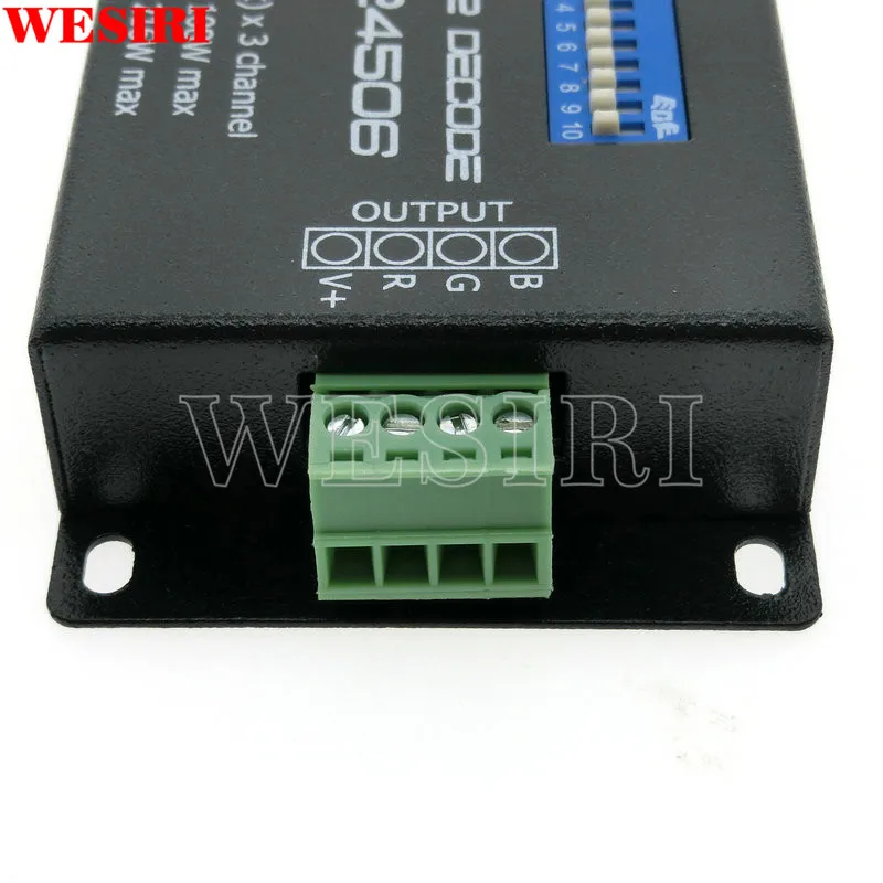PX24506 DMX декодер драйвера RGB Усилитель контроллер для светодиодных ламп DC12
