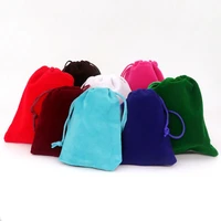 10pcs mixed color velvet drawstring bags jewelry pouches gift bags and packaging for party wedding engagement diy accessorie