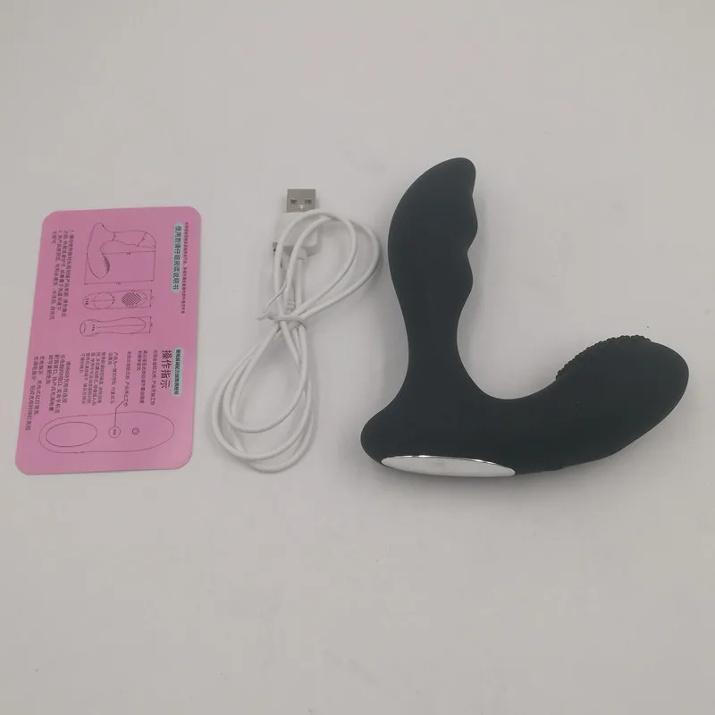 Новый USB перезарядка силиконовая Анальная пробка Daul мотор Prostata массажер для