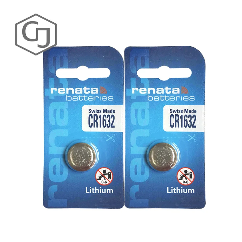 2 шт./лот renata CR1632 CR 1632 3v литиевая батарея с дистанционным управлением, автомобильные дистанционные аккумуляторные весы, батарейка для материнской платы