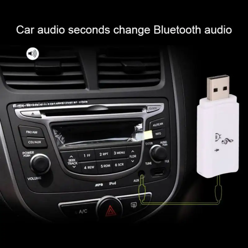 USB-адаптер беспроводной мини-стереоприемник Bluetooth музыкальный аудио 3 5 мм адаптер